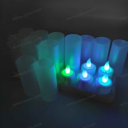 YASENN Rechargeable LED Candle Light Set with Charging Base – 12PCS