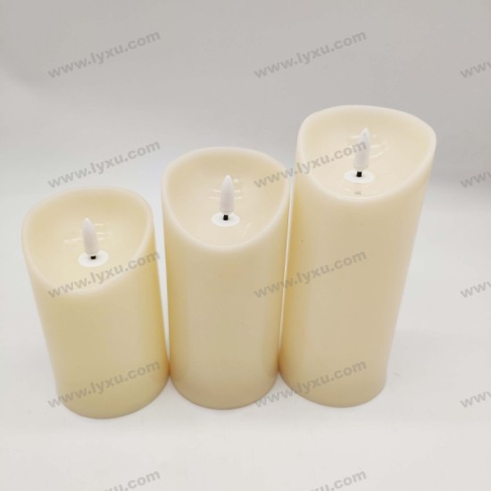YASENN Thick Convex LED Candle with Bullet Flame – 3PCS YASENN Thick Convex LED Candle with Bullet Flame – 3PCS
