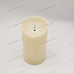 YASENN Thick Convex LED Candle with Timer – Bullet Flame – 1PC (12.5cm)