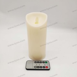 YASENN Thick Convex LED Candle with Remote – 1PCS Swaying Flame (17.5cm)