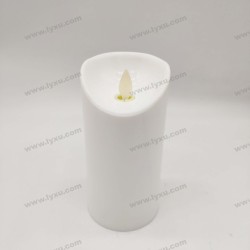 YASENN Convex LED Candle with Timer – 1PCS Swaying Flame (17.5CM)