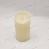 YASENN 12.5CM Convex LED Candle with Remote – Realistic Swaying Flame | Soft Silicone Tip | Flameless & Battery Operated (2×R14) 