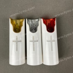 YASENN Religious Cross LED Candle with Music – 12PCS
