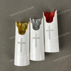 YASENN Religious Cross LED Candle with Music – 12PCS