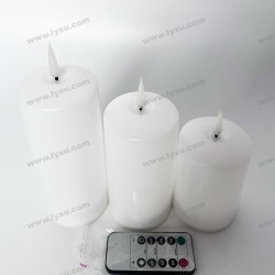 YASENN Thick Convex LED Candle with Remote – 3PCS