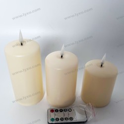 YASENN Thick Convex LED Candle with Remote – 3PCS