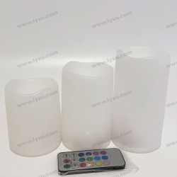 YASENN Wavy-Edge LED Candle Set – 3PCS