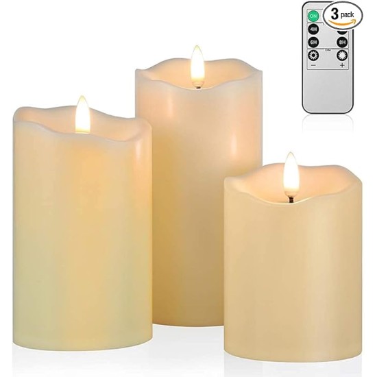 YASENN Wavy-Edge LED Candle Set Timer– 3PCS YASENN Wavy-Edge LED Candle Set Timer– 3PCS