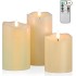 YASENN Wavy-Edge LED Candle Set  Timer– 3PCS