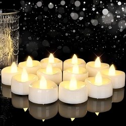 YASENN Concave Bullet Tip LED Tealight – 24PC (4×5.2CM)