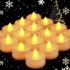 YASENN White Soft Silicone Flame LED Tealight – rubber tea- 24PCS