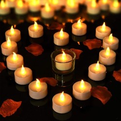 YASENN LED Tealight Candle – 24PCS -Flickering Flameless LED Lights, for Decoration (3.8×4.0CM)