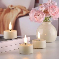 YASENN Concave Bullet Tip LED Tealight – 24PC (4×5.2CM)