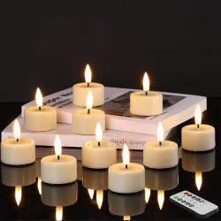 YASENN Rechargeable Bullet Flame Tea Light LED Candle – 24PCS