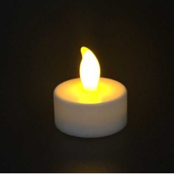 YASENN Concave Transparent Soft Flame LED Tealight – Soft Silicone Tip 24PC (4×4CM)