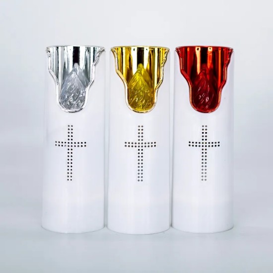 YASENN Religious Cross LED Candle with Music – 12PCS YASENN Religious Cross LED Candle with Music – 12PCS