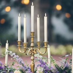 YASENN Slim Bullet-Head LED Candle Light 26CM Timer– 6PCS