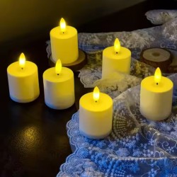 YASENN Smooth Bullet Flame LED Candle – 6PCS