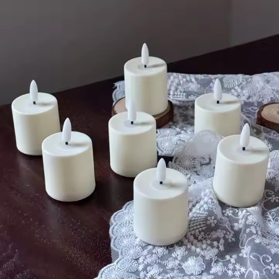 YASENN Smooth Bullet Flame LED Candle – 6PCS YASENN Smooth Bullet Flame LED Candle – 6PCS