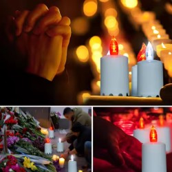YASENN Double Flame LED Candle Light 10.5CM– 12PCS