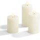 YASENN Thick Convex LED Candle with Timer – 3PCS (17.5CM/ 15CM/12.5CM)