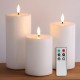 YASENN Slim Set of 3 Convex LED Candle Lights 