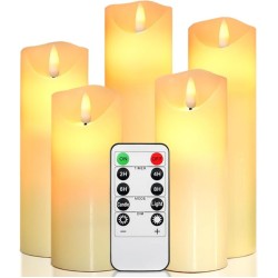 YASENN Bullet-shaped flame LED Candle Light Set with Remote – 4PCS (4 Sizes)