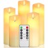 YASENN Bullet-shaped flame LED Candle Light Set with Remote – 4PCS (4 Sizes)
