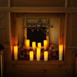 YASENN Bullet-shaped flame LED Candle Light Set with Remote – 4PCS (4 Sizes)