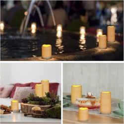 YASENN Wavy-Edge LED Candle Set  Timer– 3PCS