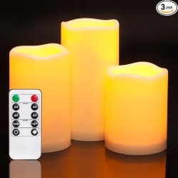 YASENN Wavy-Edge LED Candle Set Remote – 3PCS