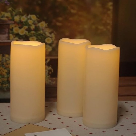 YASENN Wavy-Edge LED Candle Timer 10CM– 1pcs