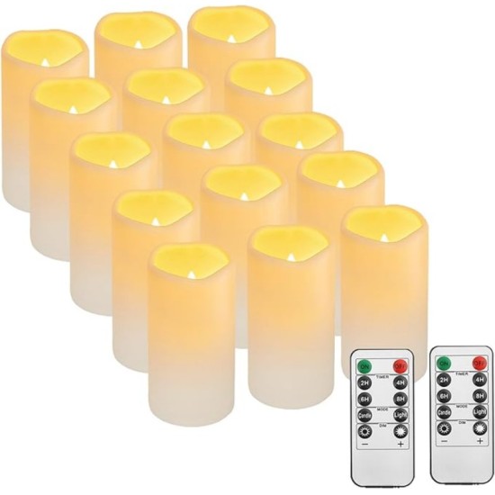 YASENN Wavy-Edge LED Candle Remote 15CM– 1pcs