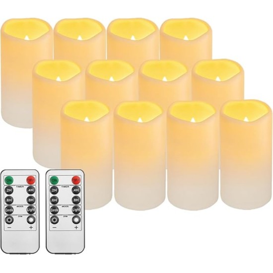 YASENN Wavy-Edge LED Candle Set – 3PCS