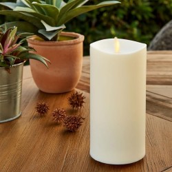 YASENN  Slim Convex LED Candle with Timer – 1PCS Swaying Flame (12.5cm)