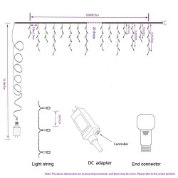 YASHEN 100Leds Icicle string lights