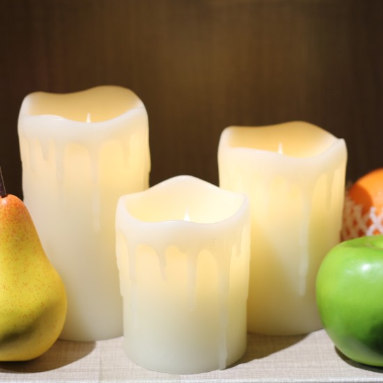 YASENN Jumping Flame LED Candle Light flickering Flame With Wax Pillar, Flameless Battery Operated LED Lights YASENN Jumping Flame LED Candle Light flickering Flame With Wax Pillar, Flameless Battery Operated LED Lights
