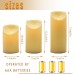 YASHEN flameless candels,flickering led candles 3 pack