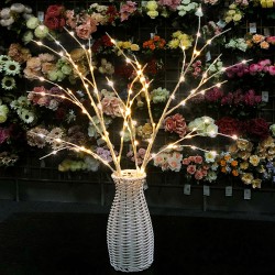 YASENN Lighted White Birch Branches 3ft Battery Operate Set of 2 