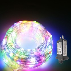 Christmas String Lights with Timer - YASENN 300LED PVC Coated Fairy Lights 98ft