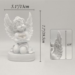 YASENN Resin Garden Angel Statue with Color Changing LED Battery Operated