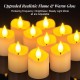 YASENN Rechargeable LED Tealight with Remote  (3.8×5CM, Water-Drop Flame, Wavy Rim) – Battery Included– Ideal for Home, Events, Restaurants