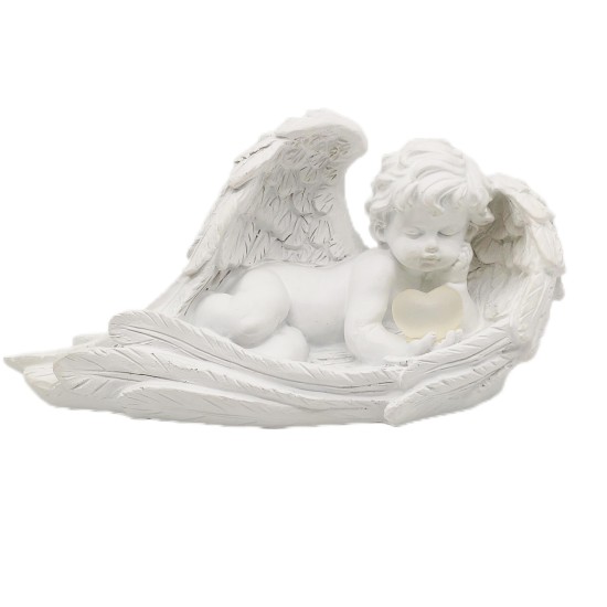 Led Resin Angel Transparent Heart