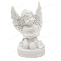 Led Resin White Angel Transparent Heart