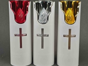 lluminating Faith & Elegance: Patented 6-PCS Electroplated Cross LED Candle Lights