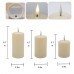 LED Flameless Candles Flickering Battery Powered 3pcs with Remote