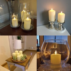 3PCS LED Flameless Flickering Pillar Candles with Remote – Battery Operated | 3"/4"/5" Height | Timer & Dimmable | Warm White Glow for Home, Church, Wedding Decor