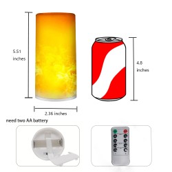 LED Flame Light Battery Powered 6pcs with Remote