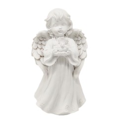 LED Resin Bird Holding Angel Cold White Light