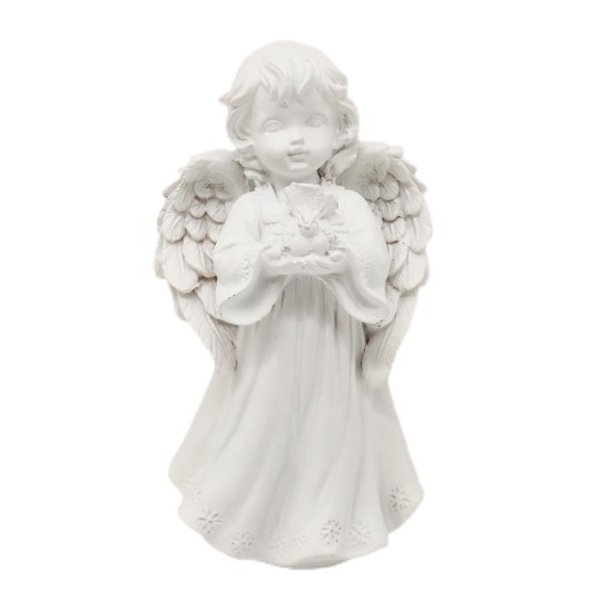 LED Resin Bird Holding Angel Cold White Light LED Resin Bird Holding Angel Cold White Light